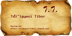 Tölgyesi Tibor névjegykártya